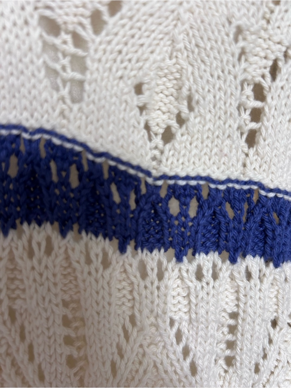 Cream Airy Open-Knit Lightweight Sweater Coastal Cottagecore Beachy Medium - Picture 5 of 14